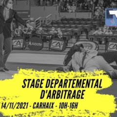 stage départemental d’arbitrage Dimanche 14 Novembre 2021 à Carhaix