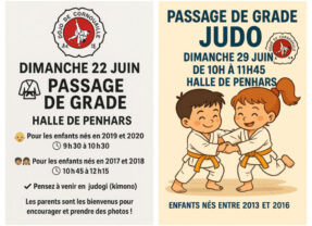 Dimanche 22 Juin et Dimanche 29 juin:Passage de Grades
