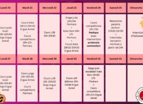 Planning des vacances