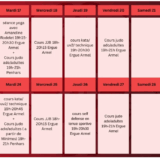 Planning des vacances