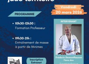 Entrainement de masse avec Frederic demontfaucon vendredi 20 mars 19h30-21h à gouesnou ( pas de cours competition ado/adultes a partir de 19h à Quimper)